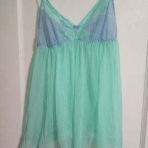 Victoria's Secret Mint Green Lace Chemise